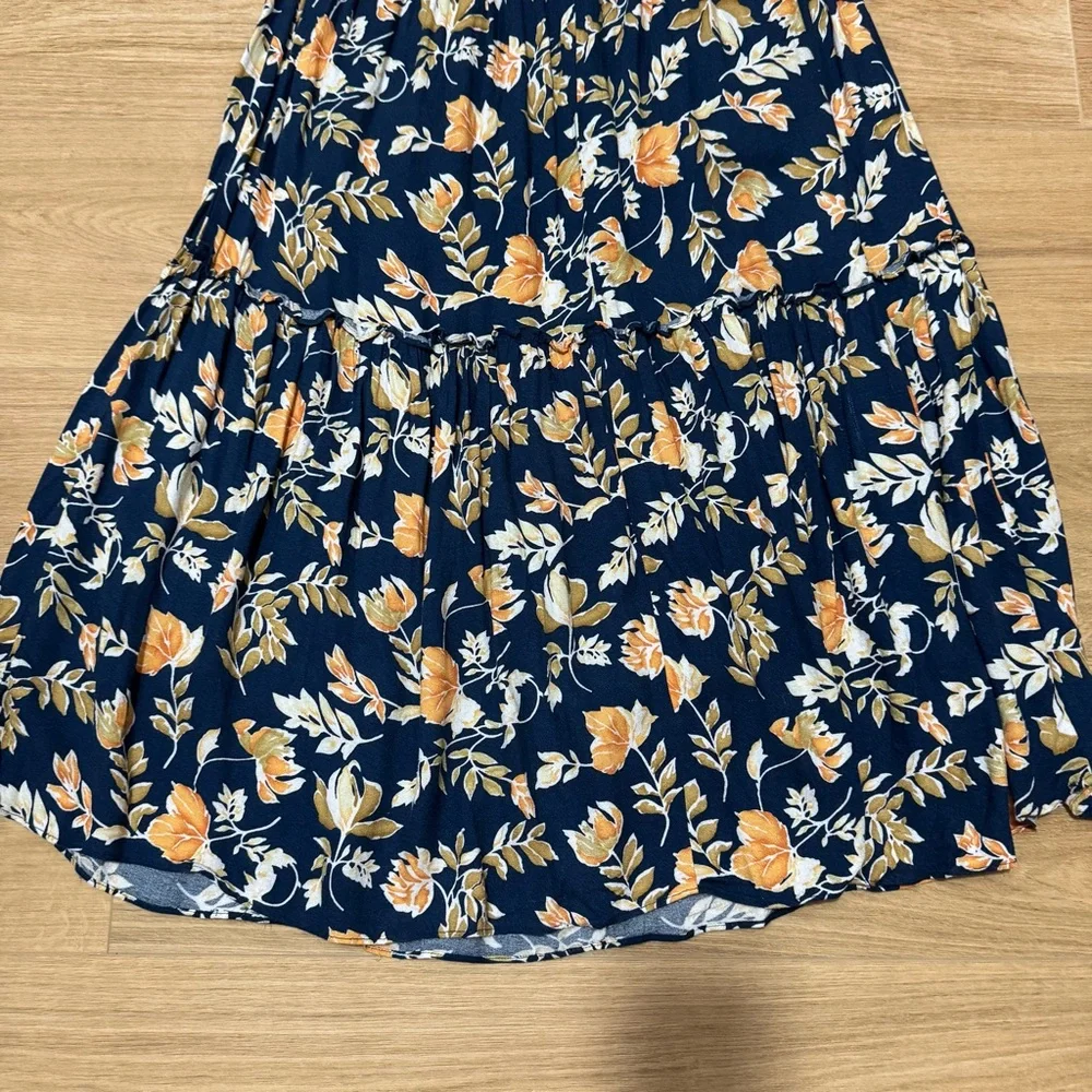 Seven Wonders Elana Crop Top Maxi Skirt Set Women XS One Shoulder Floral Tiered